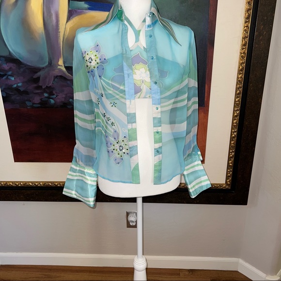 Vintage Jane Doe Collection Mesh Top with matching Bralette/Cami - Picture 1 of 16